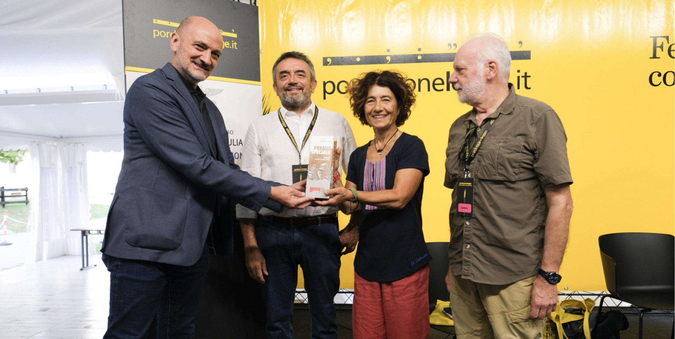 Consegna del Premio Speciale Dolomiti UNESCO "Pordenonelegge" a Cottino