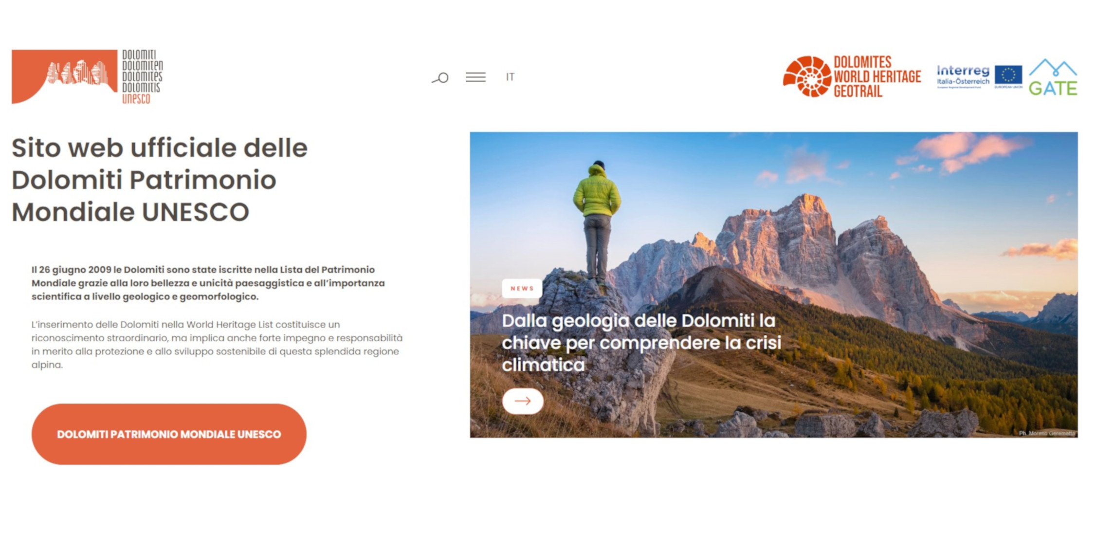Il nuovo sito web della Fondazione Dolomiti UNESCO