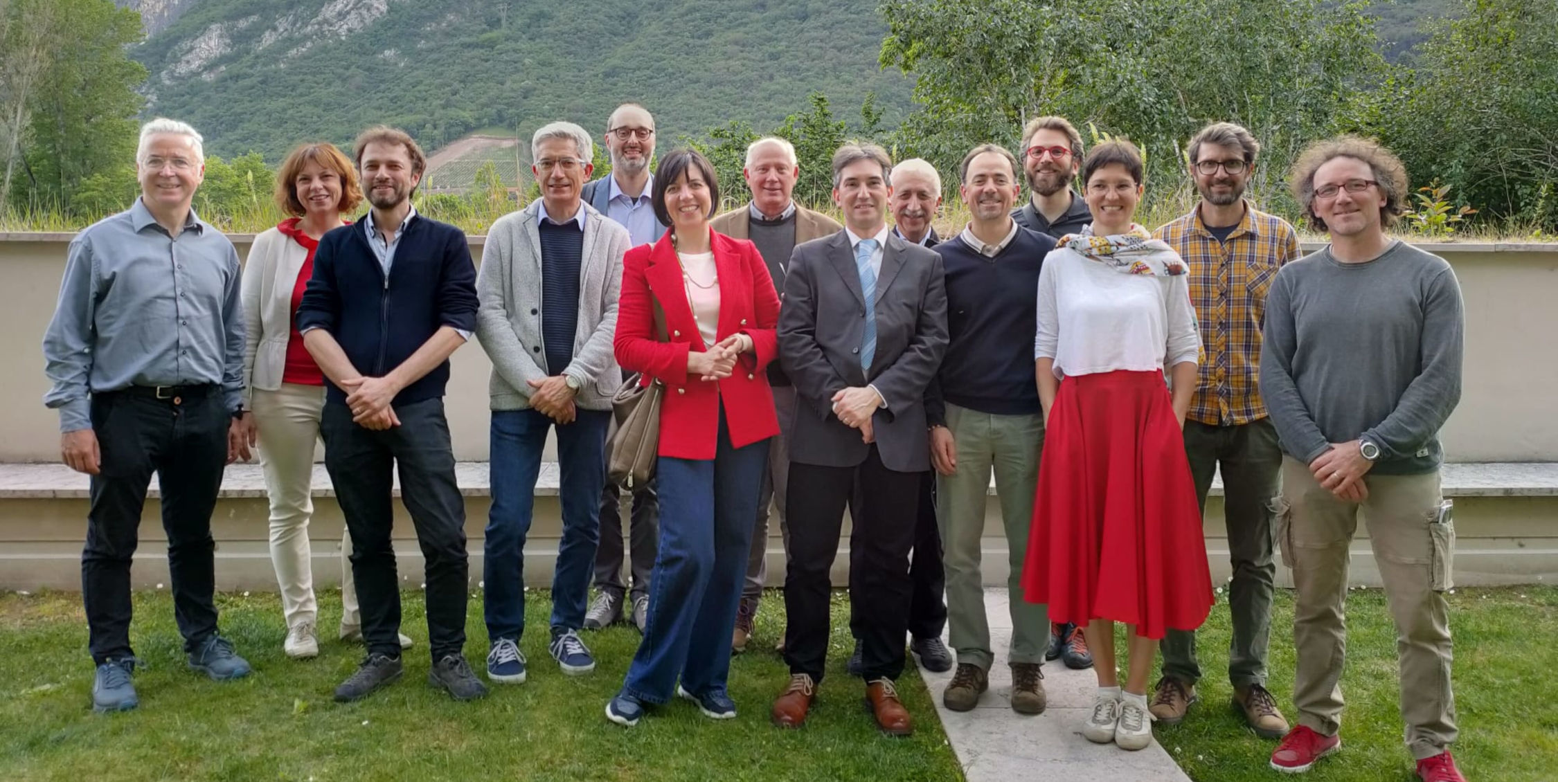 Una rappresentanza del gruppo di lavoro che ha creato il portale Dolomites World Heritage Geotrail